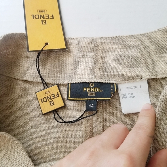 Fendi 360| Linen Midi‎ Length Skirt 44 - Picture 6 of 9